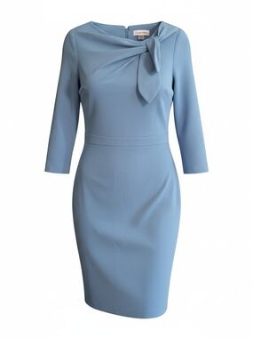 NWT Calvin Klein Women's Bow Neck 3/4th Sleeve Sheath Dress Size 4